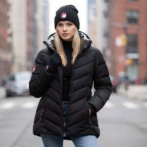 Canada Weathergear Women’s Black Winter Coat A7477JCBK Size Medium